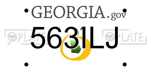 563ILJ Georgia License Plate