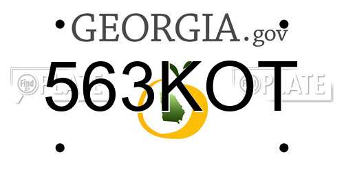 563KOT Georgia License Plate