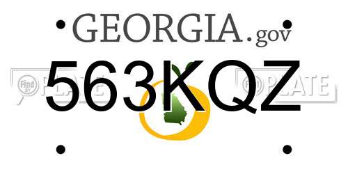 563KQZ Georgia License Plate