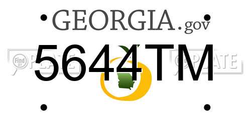 5644TM Georgia License Plate