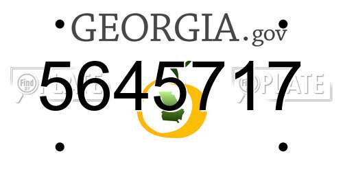 5645717 Georgia License Plate