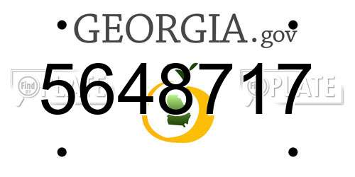 5648717 Georgia License Plate