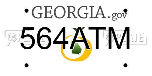 564ATM Georgia License Plate
