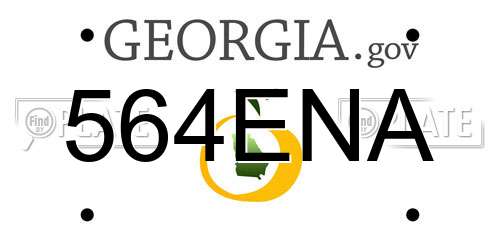 564ENA Georgia License Plate