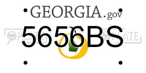 5656BS Georgia License Plate