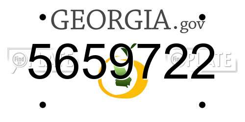 5659722 Georgia License Plate
