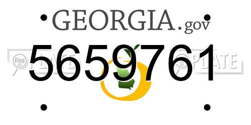 5659761 Georgia License Plate