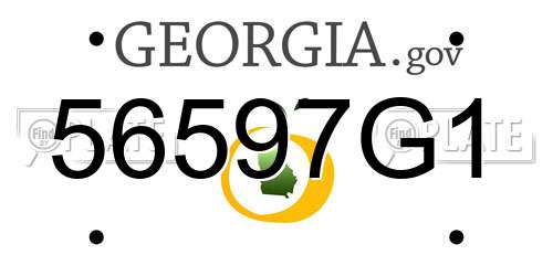 56597G1 Georgia License Plate