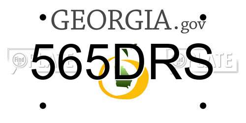 565DRS Georgia License Plate