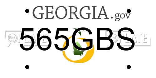565GBS Georgia License Plate