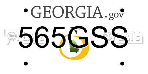 565GSS Georgia License Plate