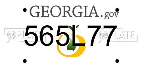 565L77 Georgia License Plate