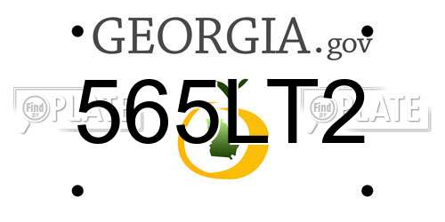 565LT2 Georgia License Plate