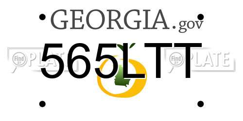 565LTT Georgia License Plate