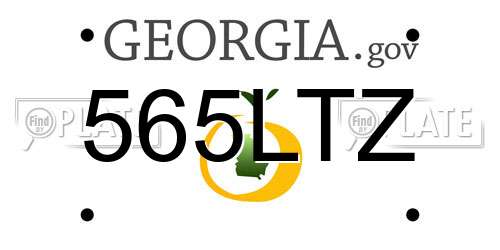 565LTZ Georgia License Plate