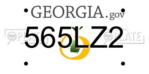 565LZ2 Georgia License Plate