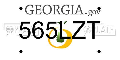 565LZT Georgia License Plate