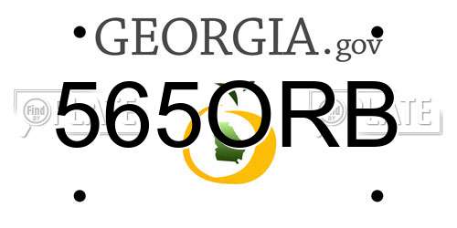 565ORB Georgia License Plate