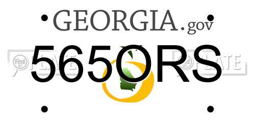 565ORS Georgia License Plate