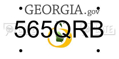 565QRB Georgia License Plate