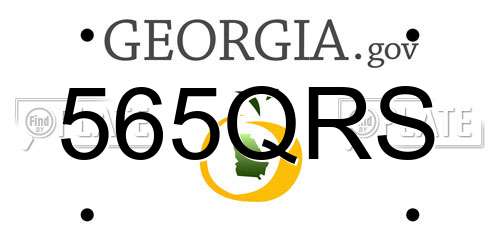 565QRS Georgia License Plate