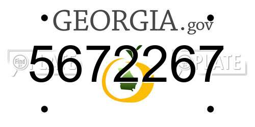 5672267 Georgia License Plate