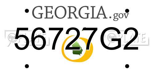 56727G2 Georgia License Plate