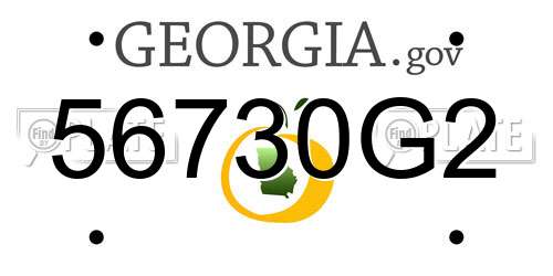 56730G2 Georgia License Plate