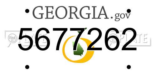 5677262 Georgia License Plate