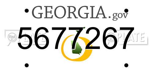 5677267 Georgia License Plate