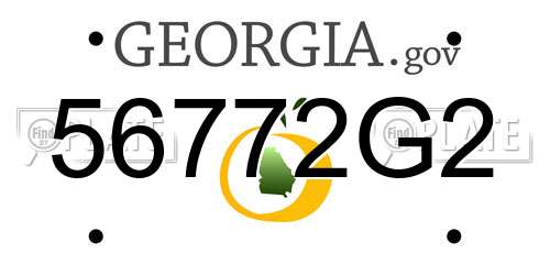56772G2 Georgia License Plate