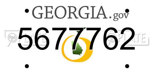 5677762 Georgia License Plate