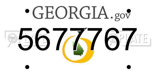 5677767 Georgia License Plate