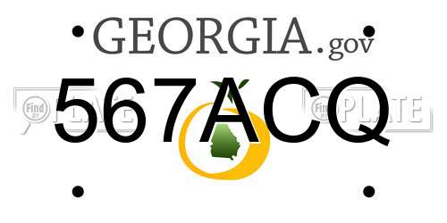 567ACQ Georgia License Plate