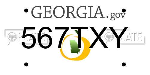 567TXY Georgia License Plate