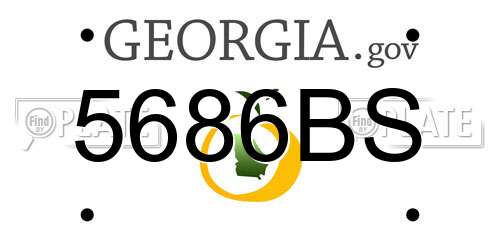5686BS Georgia License Plate