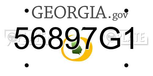 56897G1 Georgia License Plate