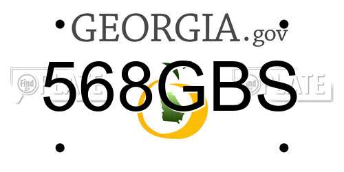 568GBS Georgia License Plate
