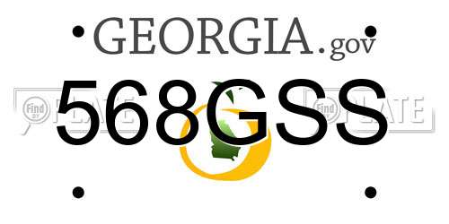 568GSS Georgia License Plate