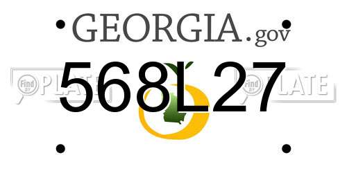 568L27 Georgia License Plate