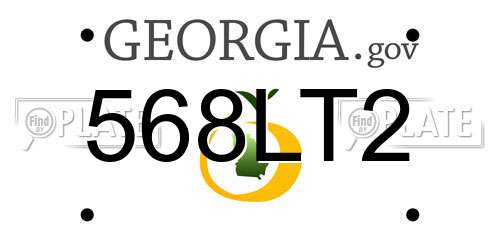568LT2 Georgia License Plate