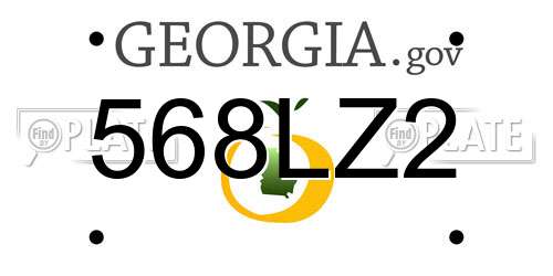 568LZ2 Georgia License Plate