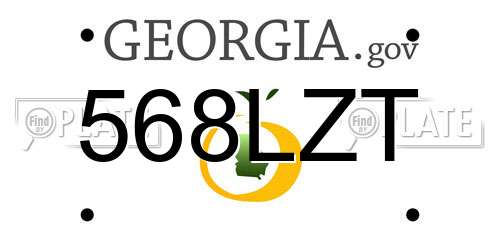 568LZT Georgia License Plate