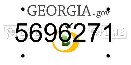 5696271 Georgia License Plate
