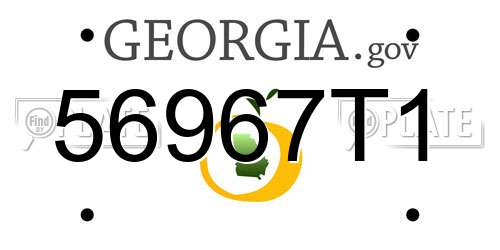 56967T1 Georgia License Plate
