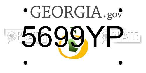 5699YP Georgia License Plate