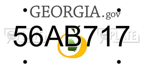 56AB717 Georgia License Plate