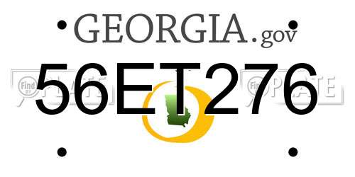 56ET276 Georgia License Plate
