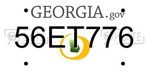 56ET776 Georgia License Plate