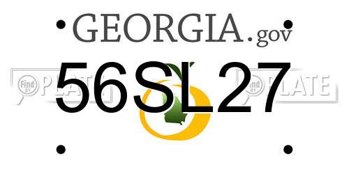 56SL27 Georgia License Plate